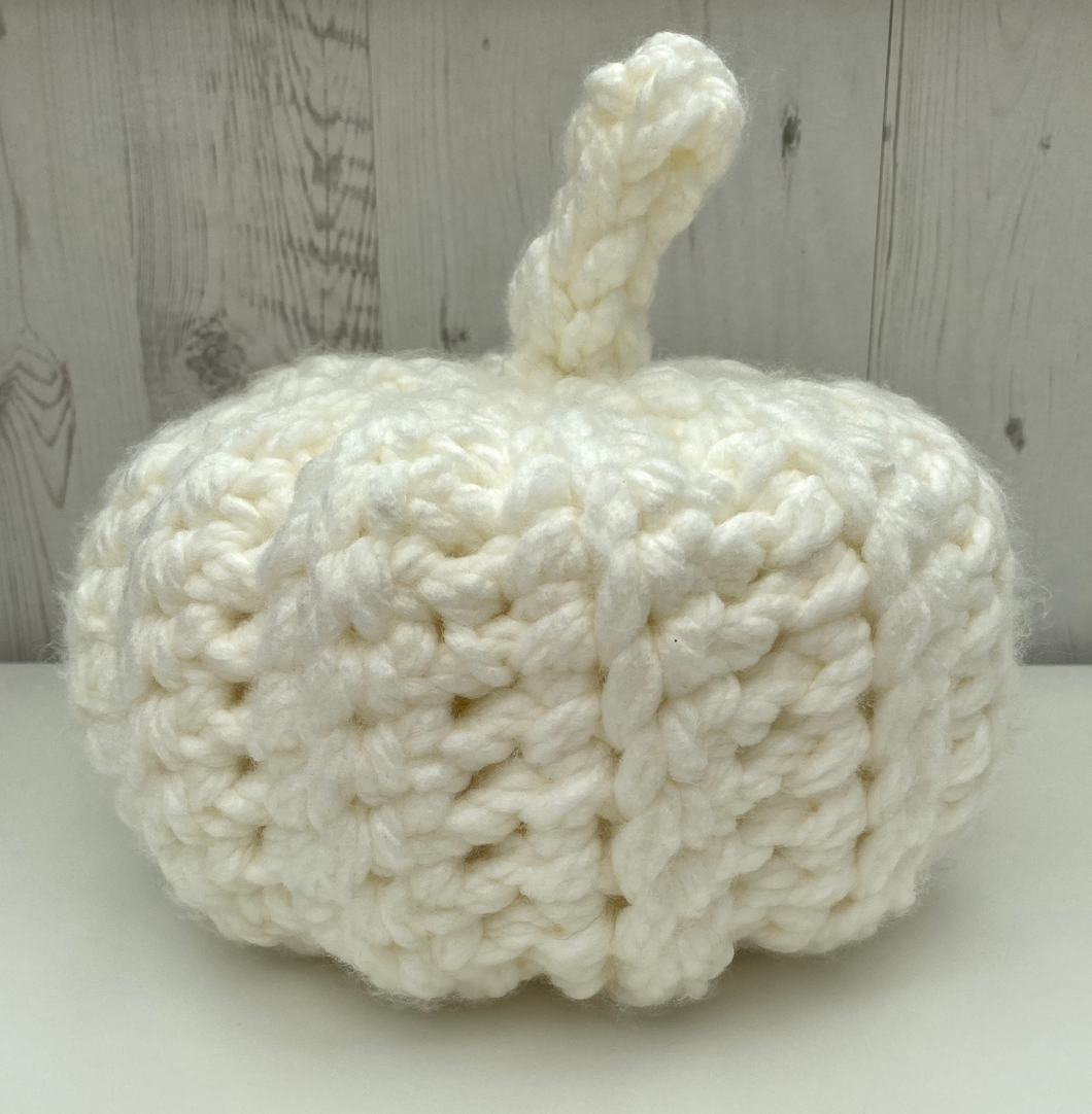 Large Chunky Pumpkin Winter White