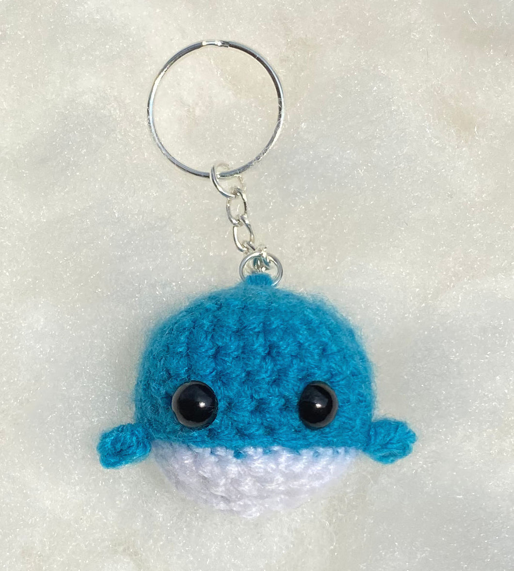 Whale Keychain Blue