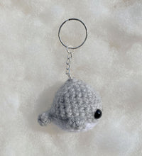 Load image into Gallery viewer, Whale Keychain Light Grey
