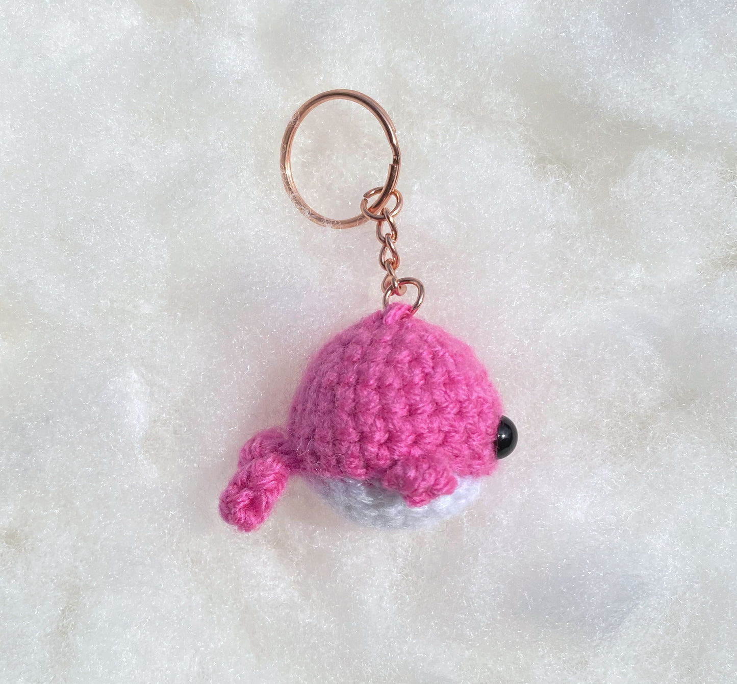 Whale Keychain Hot Pink