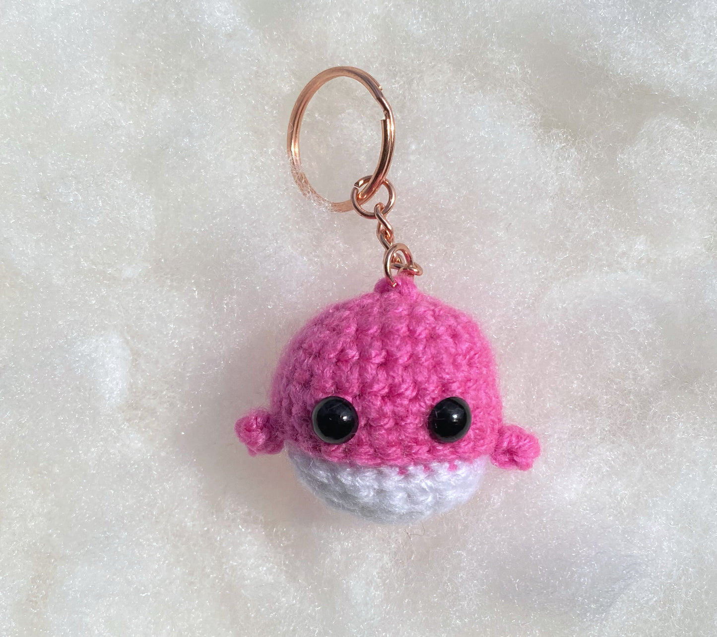 Whale Keychain Hot Pink