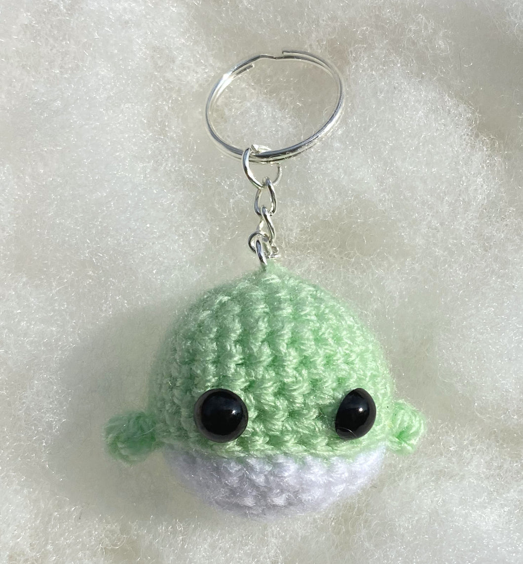 Whale Keychain Mint Green