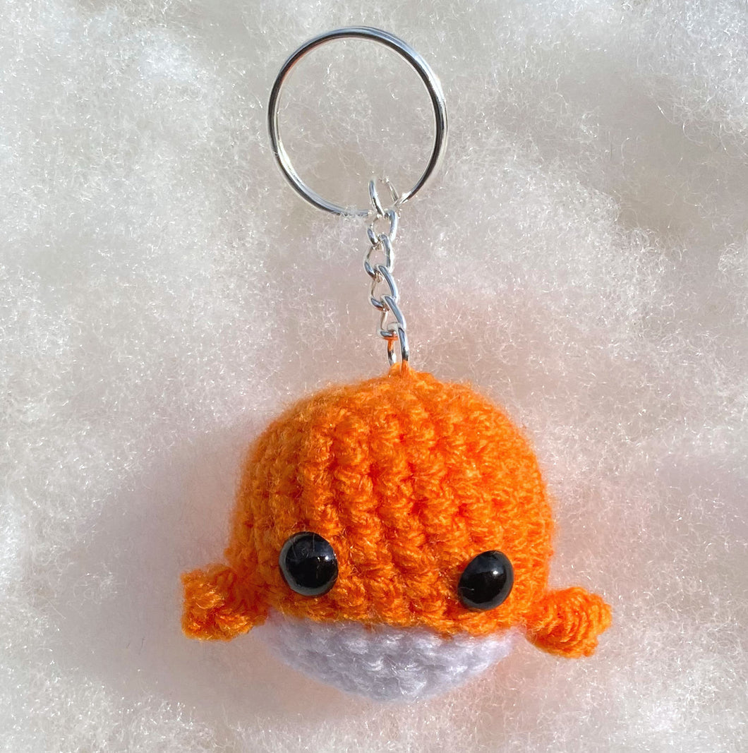 Whale Keychain Orange